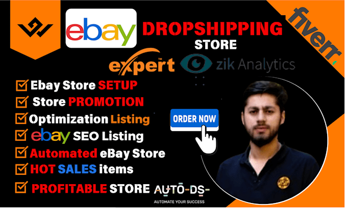 Gig Preview - Setup ebay and manage dropshipping store automation, SEO optimized listing, PPC