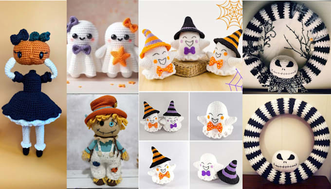 Bestseller - do detailed crochet pattern halloween chart for scary and magical beings on etsy