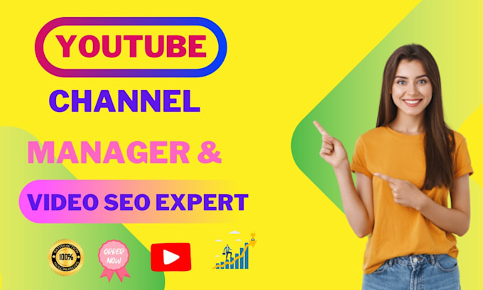 Gig Preview - Be your youtube channel manager and video SEO specialist