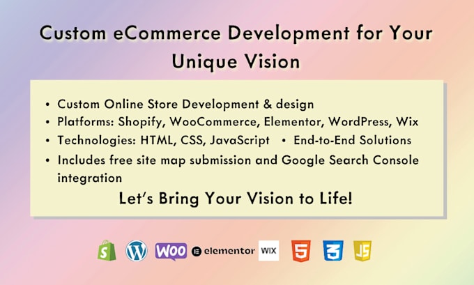 Gig Preview - Build your professional ecommerce shop