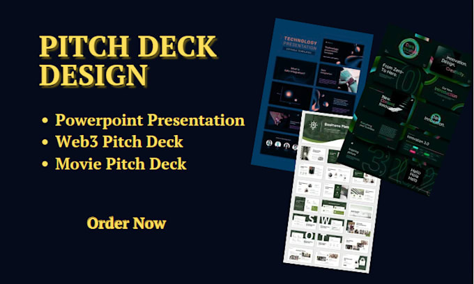 Gig Preview - Create pitch deck presentation design movie pitch deck web3 executive summary