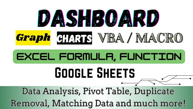 Gig Preview - Design excel spreadsheet template and dashboard just 5 hours