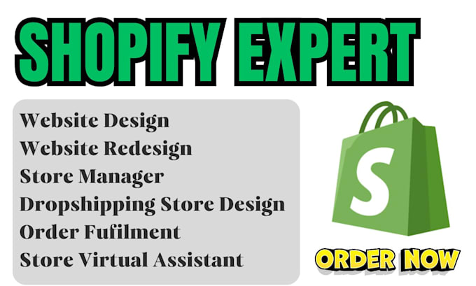 Gig Preview - Create shopify dropshipping store, shopfiy website design, build shopify store