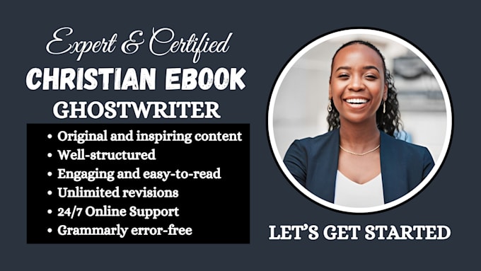 Gig Preview - Ghostwrite christian ebook as a ghost writer, ebook writer, christian writer