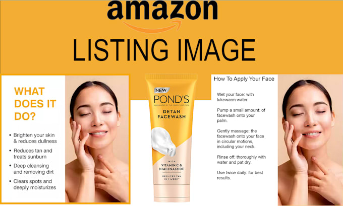 Gig Preview - Design amazon product listing, infographic and amazon photo editing by photoshop