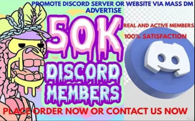 Gig Preview - Promote advertise grow your discord server, organic promotion to get real users