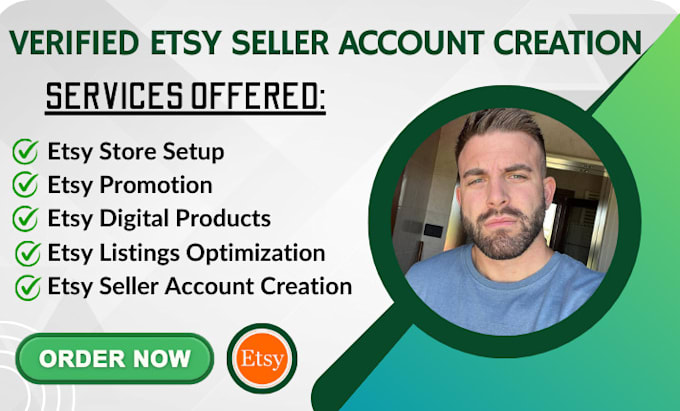 Gig Preview - Create verified etsy account creation, etsy seller account, etsy store creation