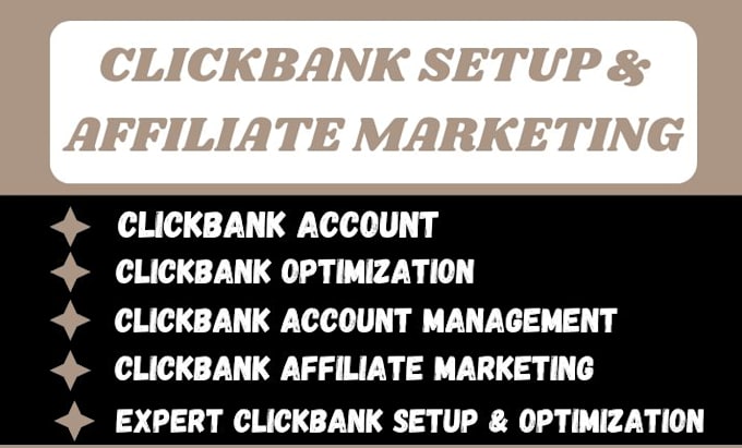 Gig Preview - Help you create, optimize, and manage your clickbank affiliate marketing