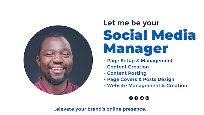 Gig Preview - Be your social media manager and content creator