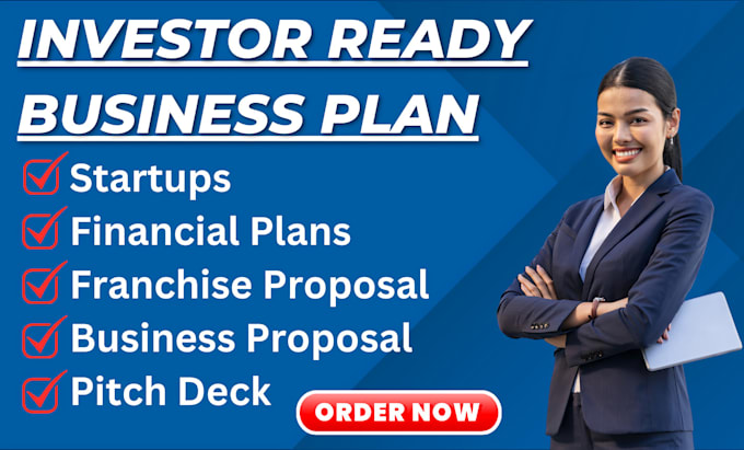 Gig Preview - Develop an investor ready business plan, proposal,  grants for startups