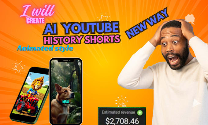 Gig Preview - Create ai youtube history shorts and ai history shorts ai history youtub shorts