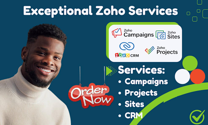 Gig Preview - Setup zoho crm, zoho campaigns, zoho projects, zoho sites, surveys, commerce