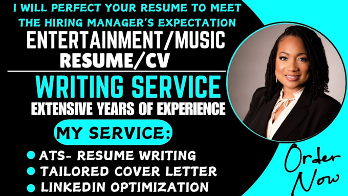 Gig Preview - Write music resume, actor, sport, hairstylist, film, media, entertainment resume