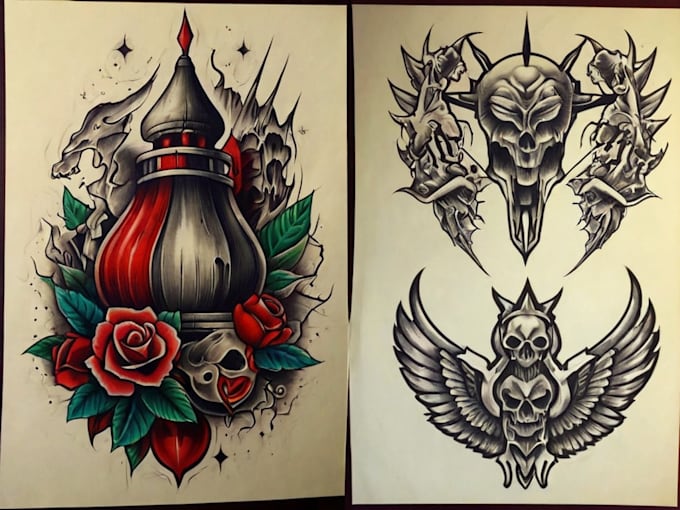 Gig Preview - Custom drawing your traditional or old school tattoo design