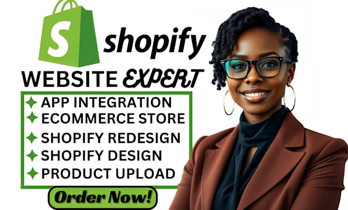 Gig Preview - Shopify website design shopify website redesign shopify dropshipping store