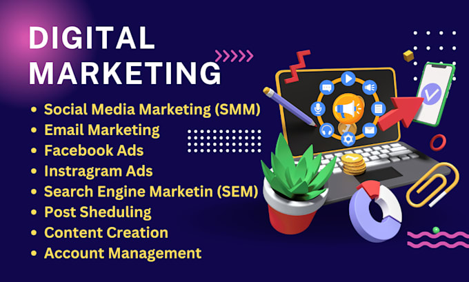 Gig Preview - Do digital marketing as digital marketing agency, digital marketing consultant