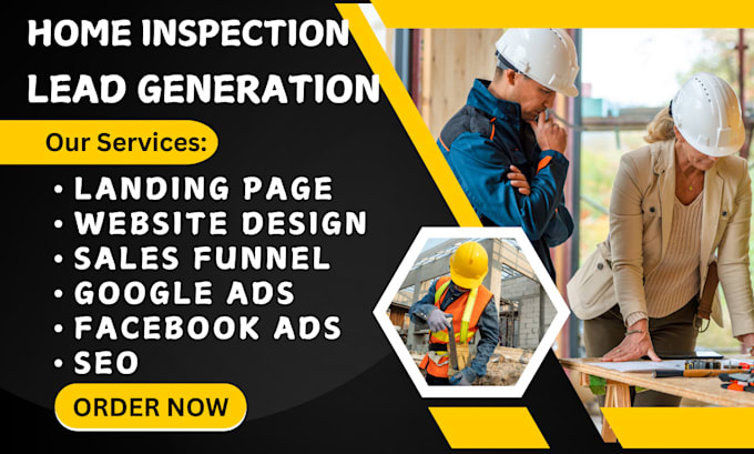 Gig Preview - Design home inspection website, renovation, home repair,home improvement leads