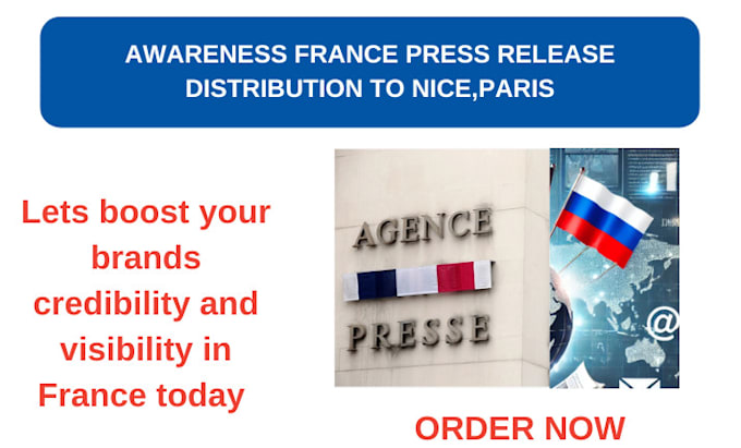 Gig Preview - Do awareness france press release distribution to nice,paris