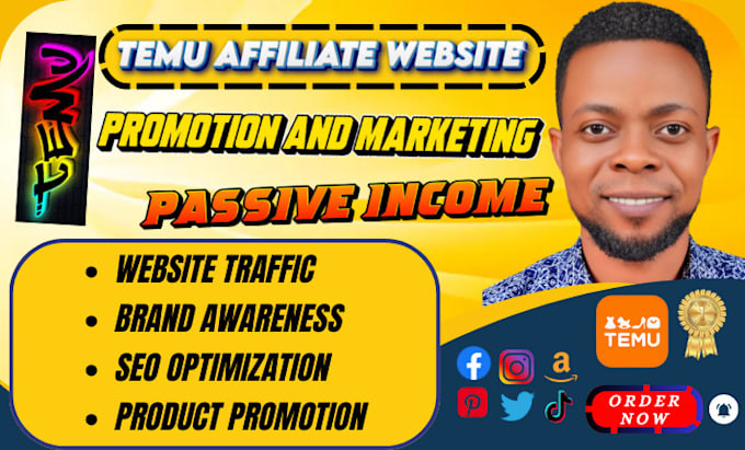 Gig Preview - Do temu affiliate marketing, clickbank affiliate link promotion and sales funnel