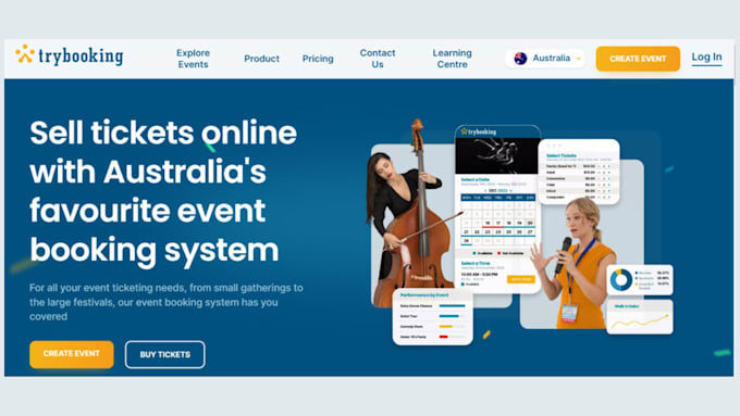 Gig Preview - Create ticket selling website, event website with booking and event listing