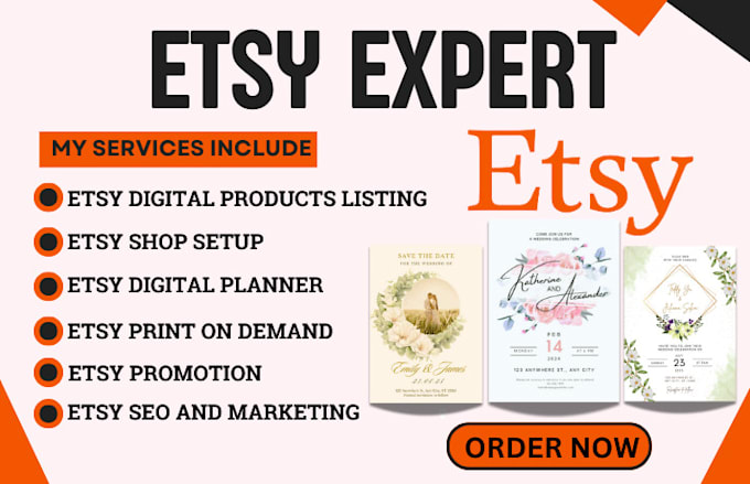 Gig Preview - Etsy digital products etsy hyperlinked planner etsy digital planner etsy seo