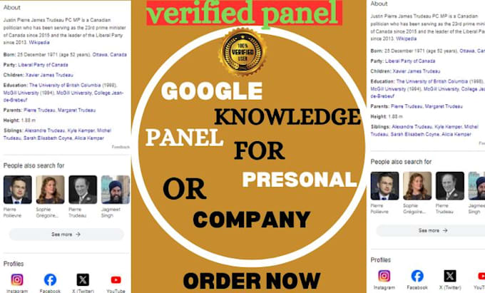 Bestseller - create a standard verified google knowledge panel for individual or brand