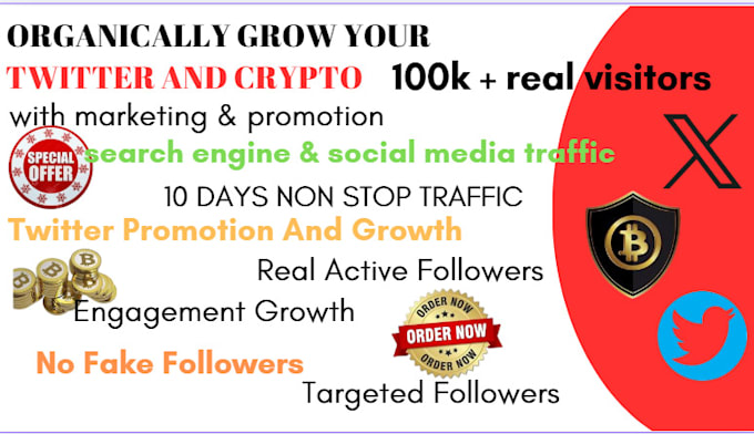 Gig Preview - Do crypto x marketing, forex, twitter promotion, for   organic followers growth