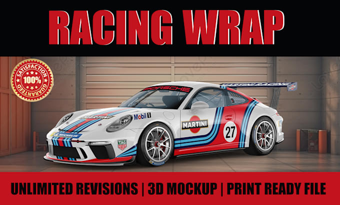 Gig Preview - Design unique racing car wrap, itasha wrap design