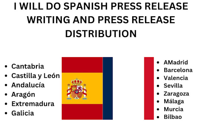 Gig Preview - Do pr distribution and writing press release spanish, french media pitch, estado