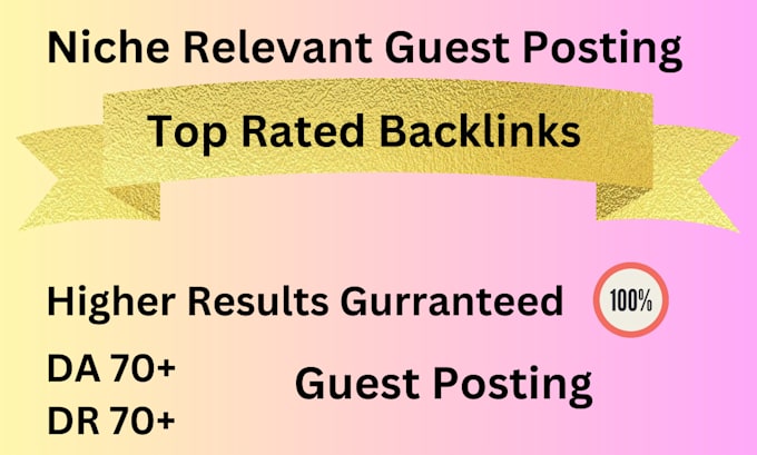 Gig Preview - Do high quality guest posts for every niche