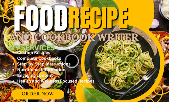 Gig Preview - Write food recipes ebook , design cookbook, recipe book or ebook