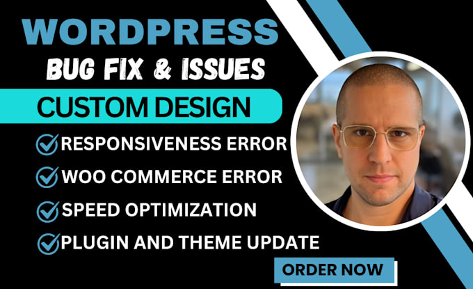 Gig Preview - Do wordpress bug fix, fix wordpress issues and woo commerce error