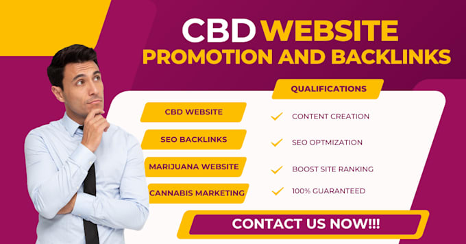 Gig Preview - Offer cbd website promotion hemp marijuana cbd SEO cannabis website promotion