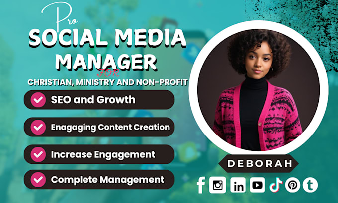 Bestseller - be your christian gospel social media manager monthly and content creator