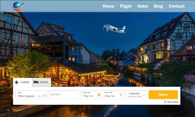 Gig Preview - Create a hotel, flight, tourism booking wordpress website