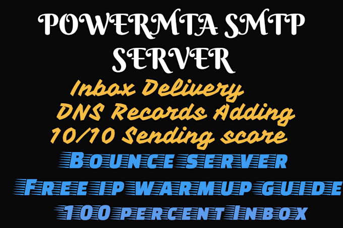 Gig Preview - Setup smtp server with powermta to send bulk emails