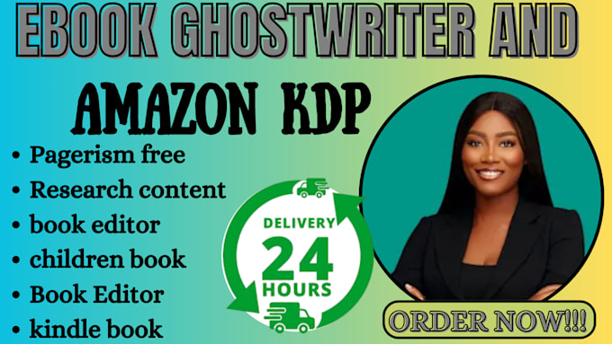 Gig Preview - Do amazon kdp ebook writing, ghostwriter, on non fiction ebook as ebook writer