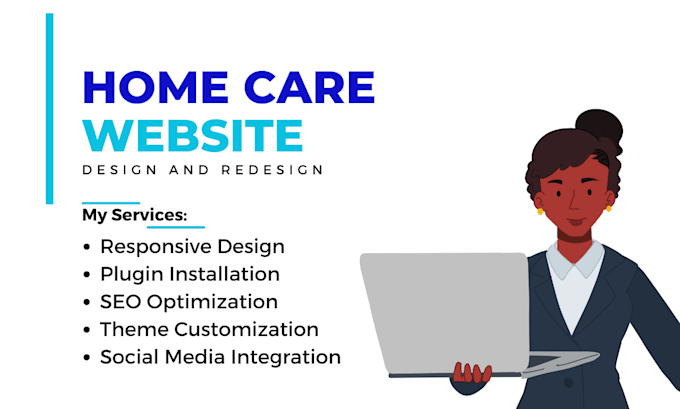 Gig Preview - Create professional home care website elderly care website