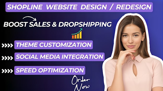 Gig Preview - Create shopline website design, shopline website redesign, shopline store design