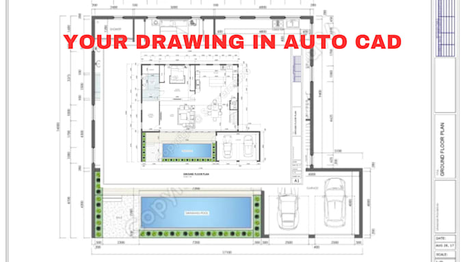 Gig Preview - Make architectural and constructional drawing in autocad