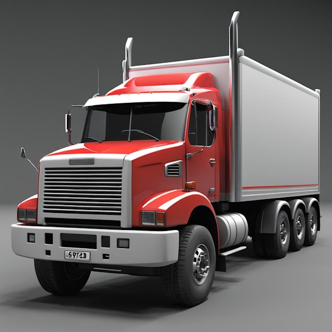 Gig Preview - Model 3d truck truck animation 3d toy car model for 3d printing and for game