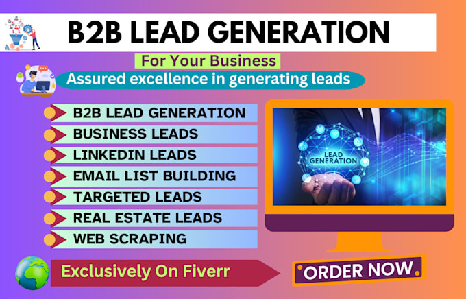 Gig Preview - Do targeted b2b lead generation, linkedin research, prospect email list building