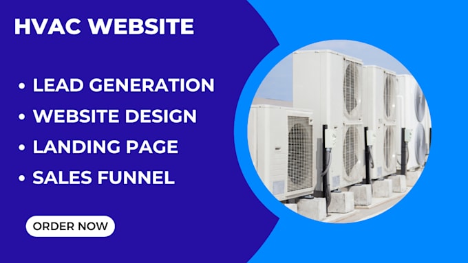 Gig Preview - Create a hvac repair installation service, home repair, plumbing website