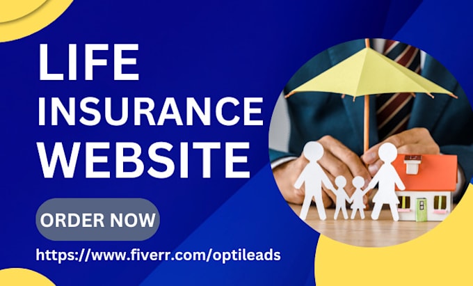 Gig Preview - Life insurance website life insurance leads health insurance sales funnel