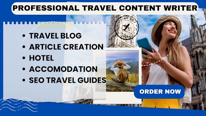 Gig Preview - Write travel guides, travel articles, and travel tips for your blog and website