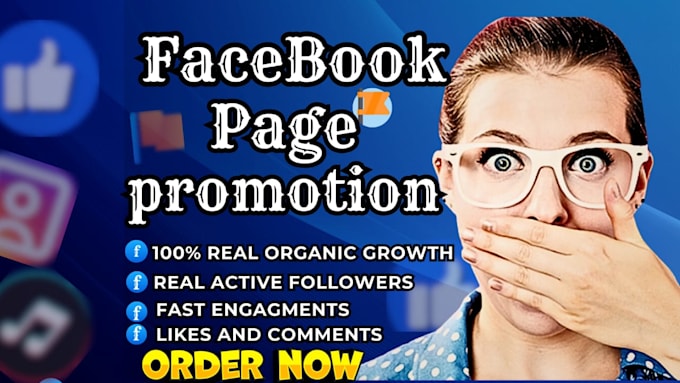 Gig Preview - Do grow facebook page promotion following fast organically