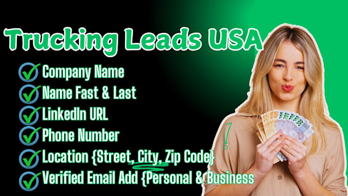 Gig Preview - Provide USA business fresh trucking leads