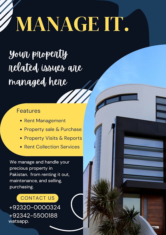 Gig Preview - Manage your property in pakistan