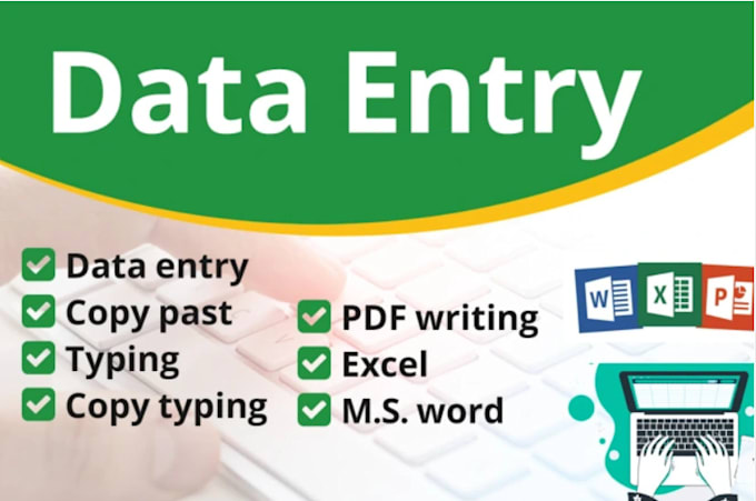 Gig Preview - Do data entry, copy paste, excel data entry, pdf to excel