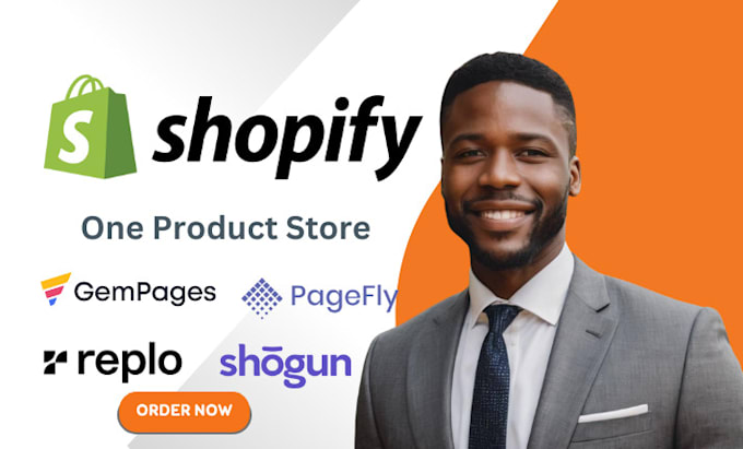 Gig Preview - Design shopify one product store and landing page with gempages pagefly shogun